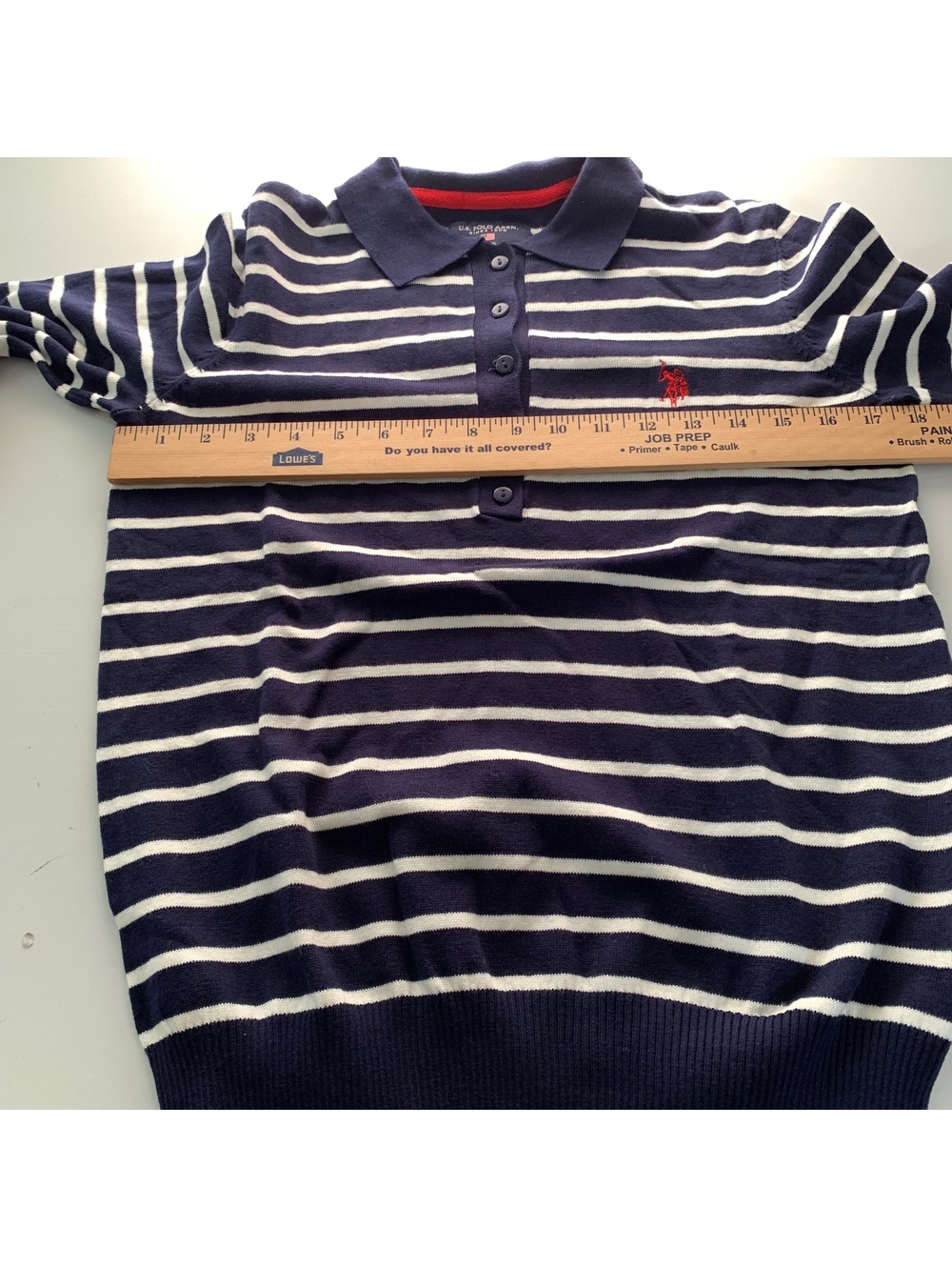 U.S. Polo Assn navy striped collared sweater dress - Picture 4 of 7